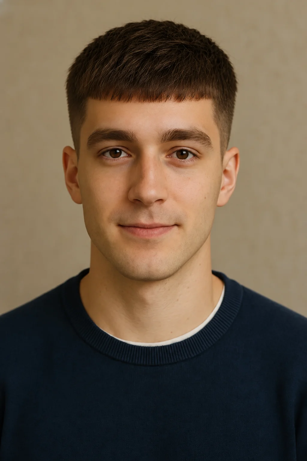 Caesar Cut hairstyle reference