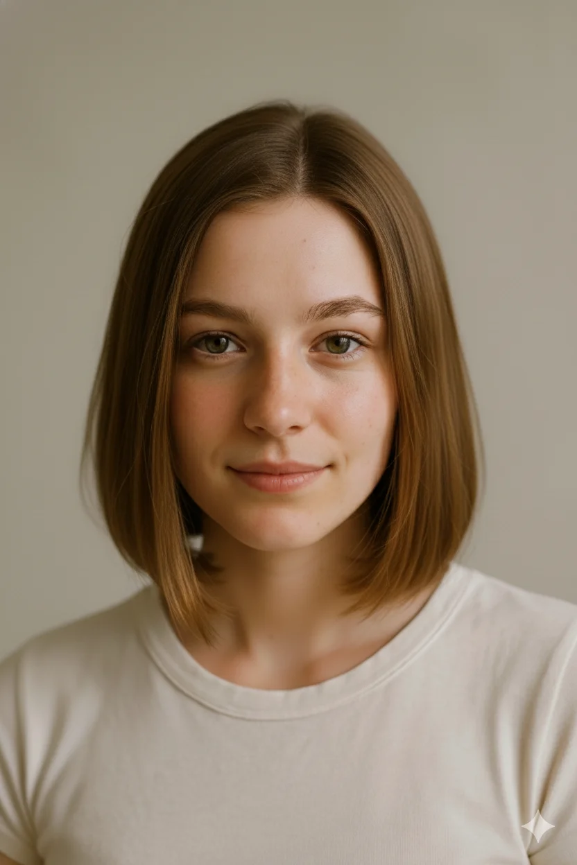 Long Bob (Lob) previewed with the AI short hair filter