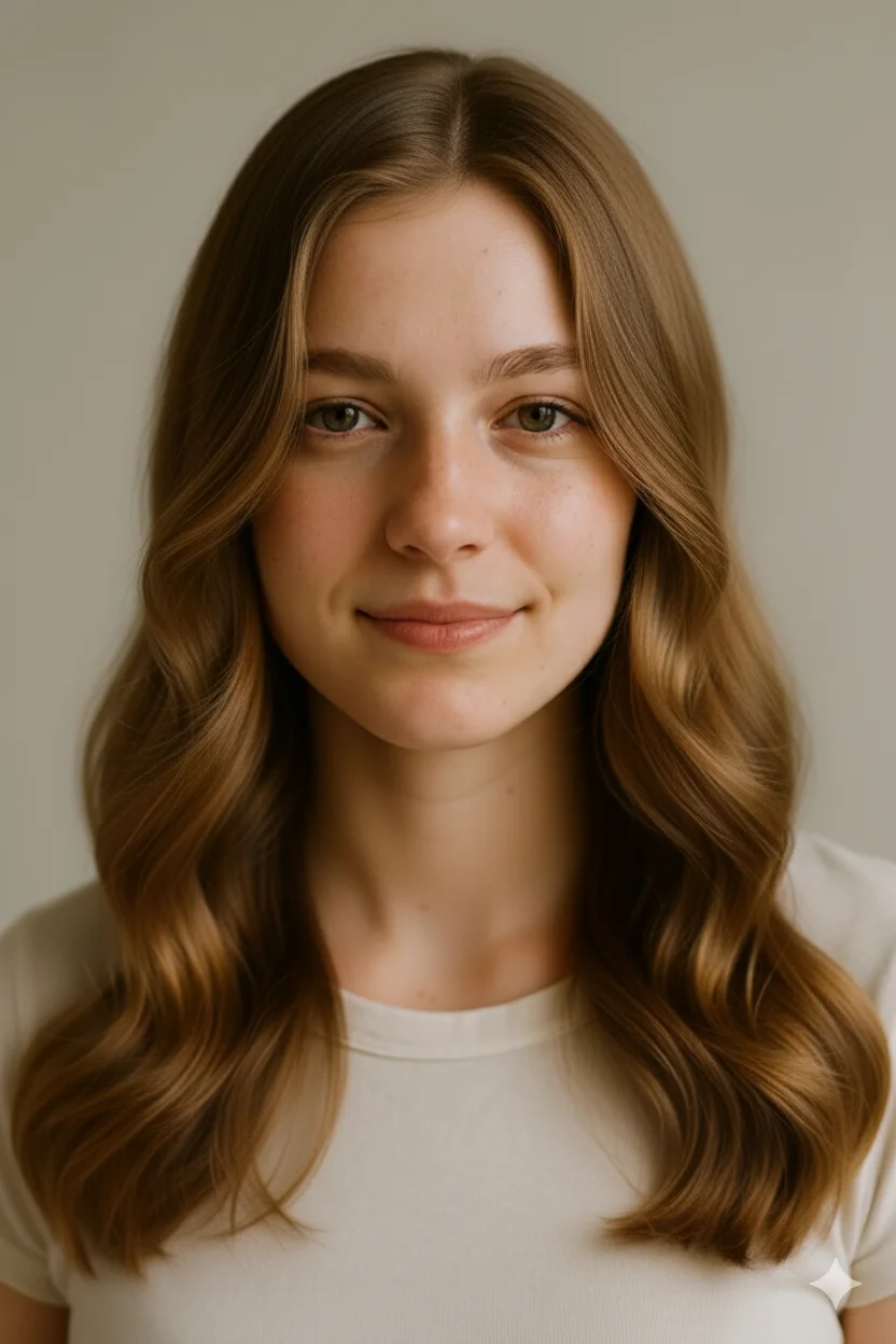 Long Digital Perm / S-Curl hairstyle reference