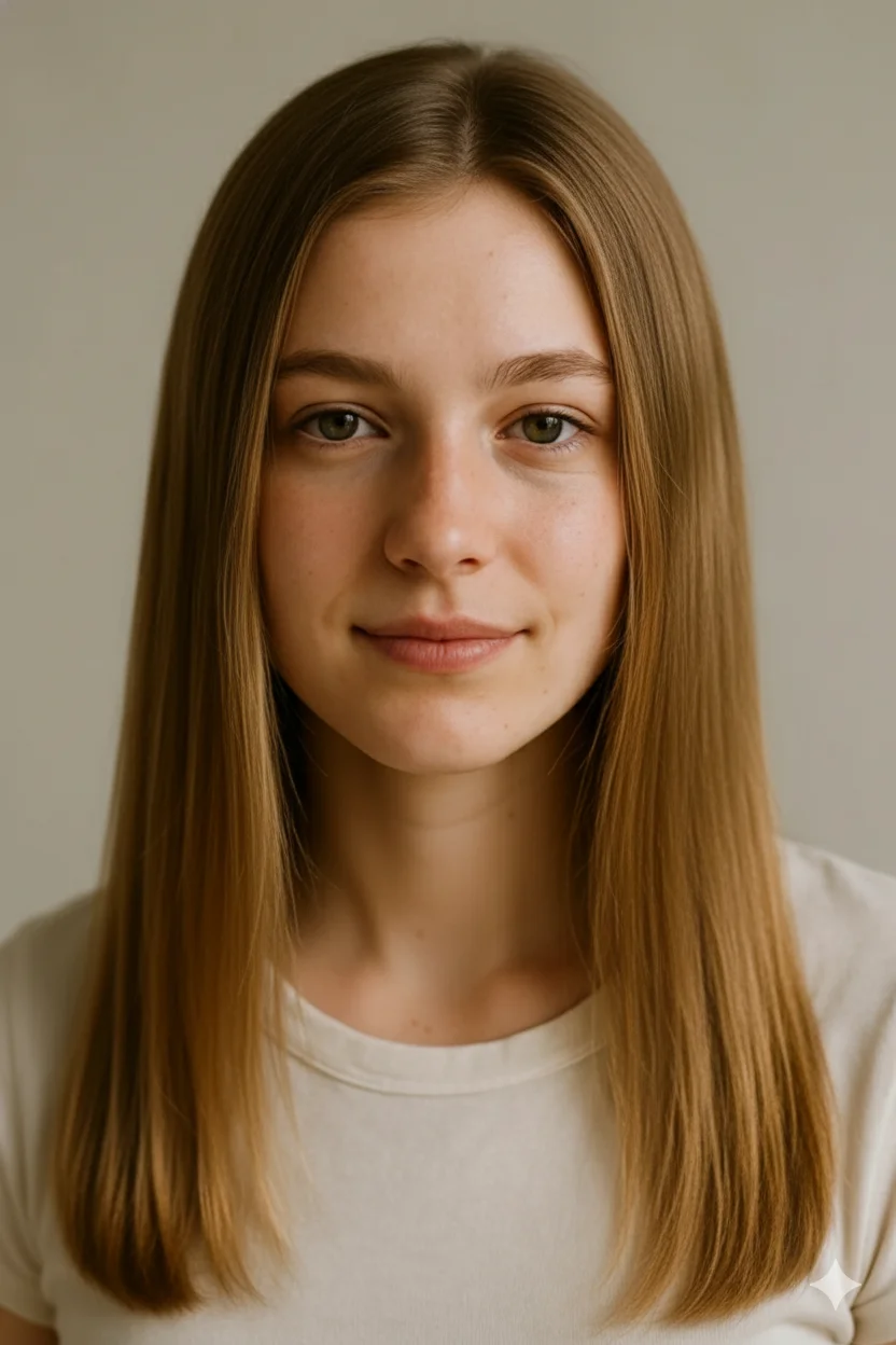 One-Length Long Straight hairstyle