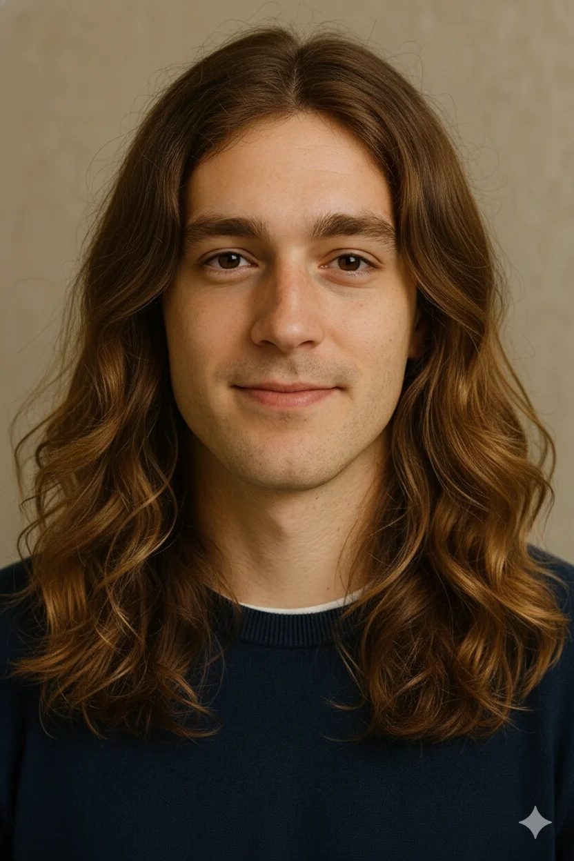 Long Layered Waves hairstyle reference