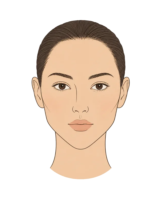 Diamond face shape illustration