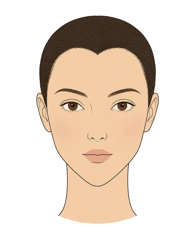 Heart face shape illustration