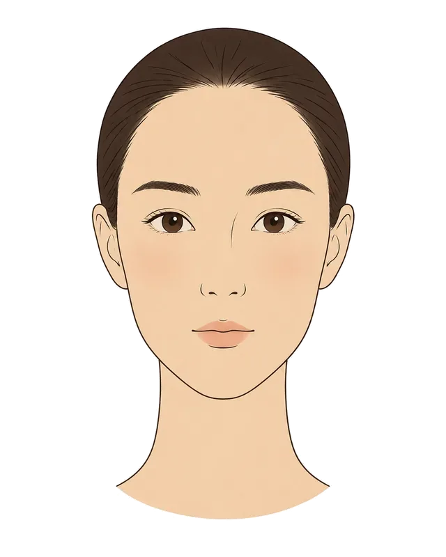 Oblong face shape illustration