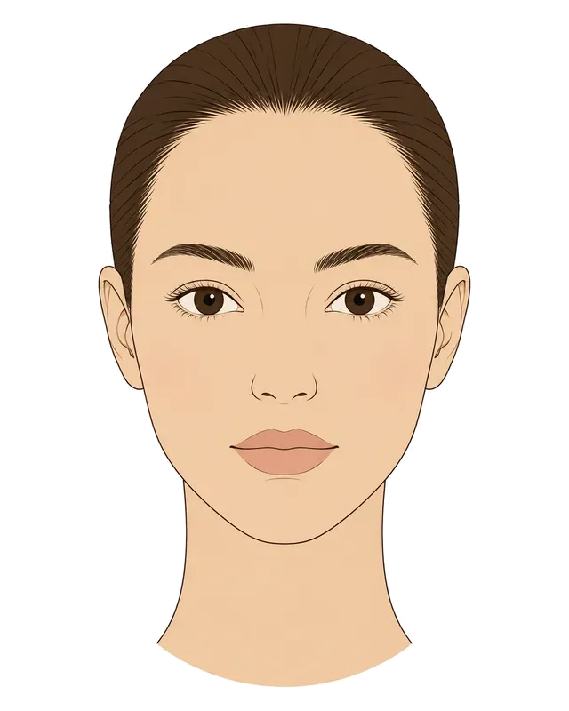 Oval face shape illustration