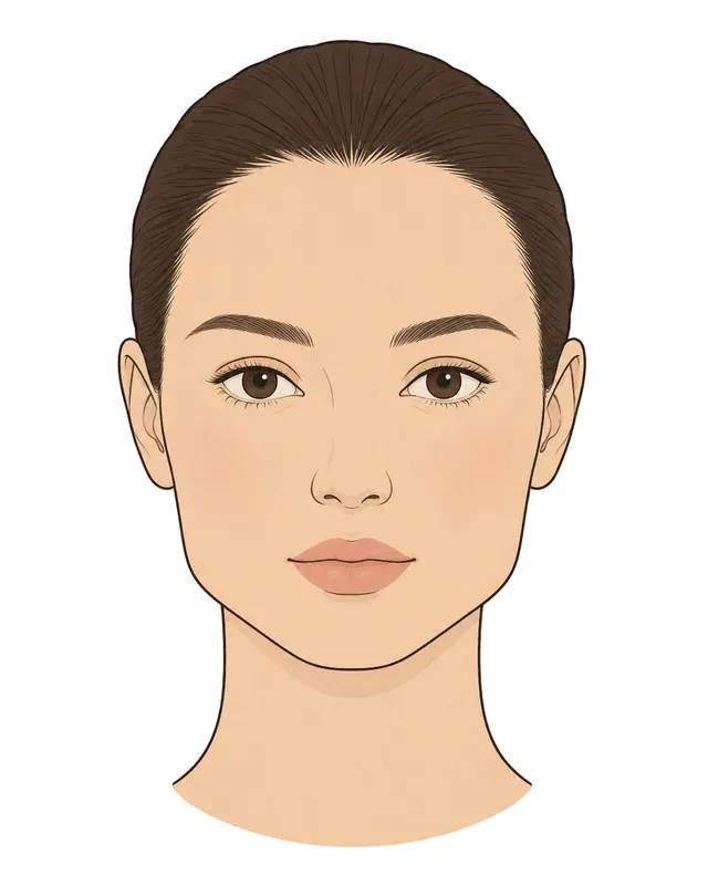 Square face shape illustration