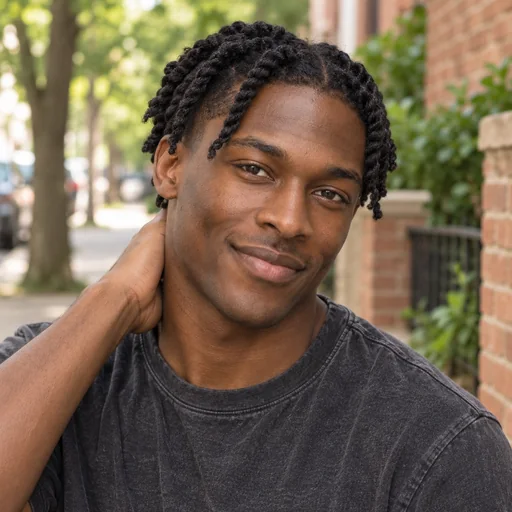 Two-strand twists hairstyle reference
