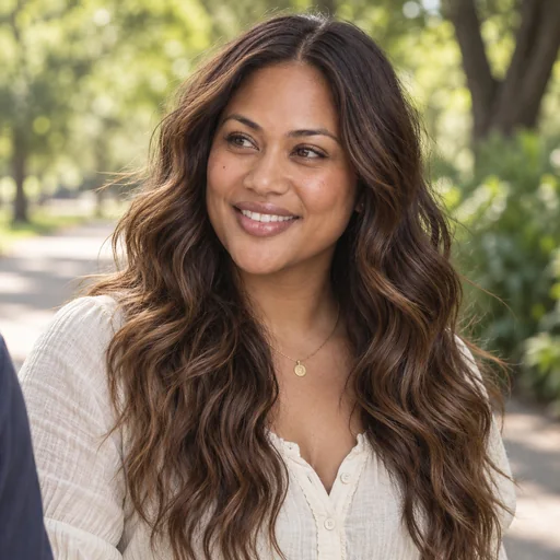 Beach waves hairstyle reference